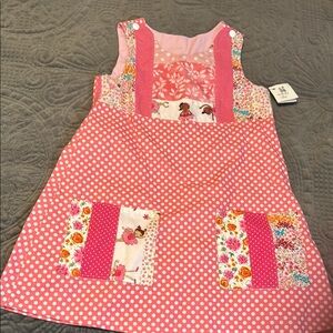 Pink Polka Dot Kids Casual Dress